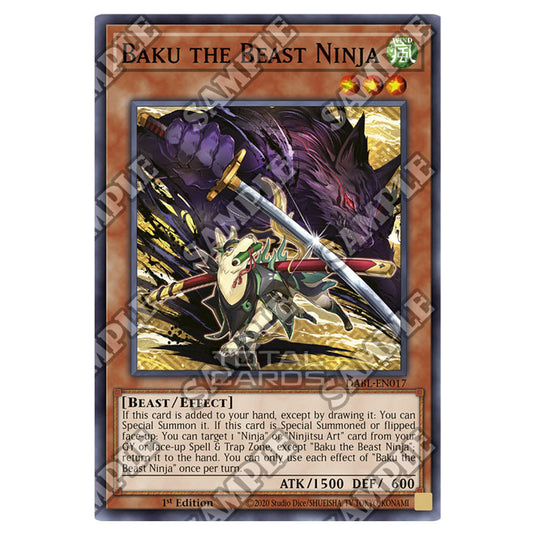 Yu-Gi-Oh! - Darkwing Blast - Baku the Beast Ninja (Super Rare) DABL-EN017