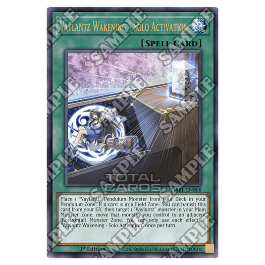 Yu-Gi-Oh! - Darkwing Blast - Vaylantz Wakening - Solo Activation (Ultra Rare) DABL-EN068