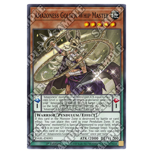Yu-Gi-Oh! - Darkwing Blast - Amazoness Golden Whip Master (Common) DABL-EN093