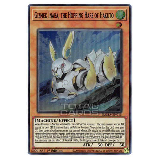 Yu-Gi-Oh! - Dawn of Majesty - Gizmek Inaba, the Hopping Hare of Hakuto (Super Rare) DAMA-EN015
