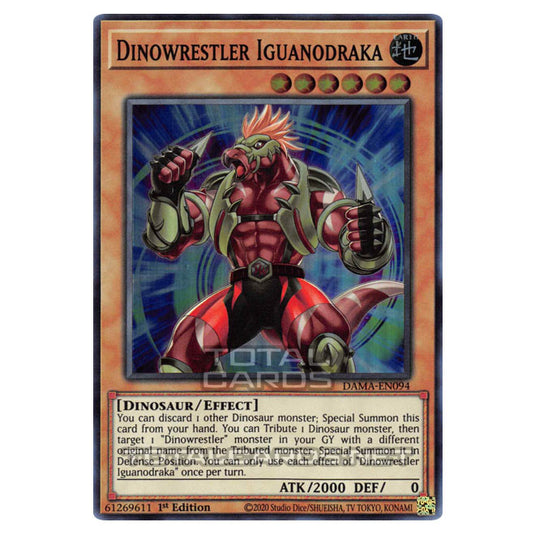 Yu-Gi-Oh! - Dawn of Majesty - Dinowrestler Iguanodraka (Super Rare) DAMA-EN094