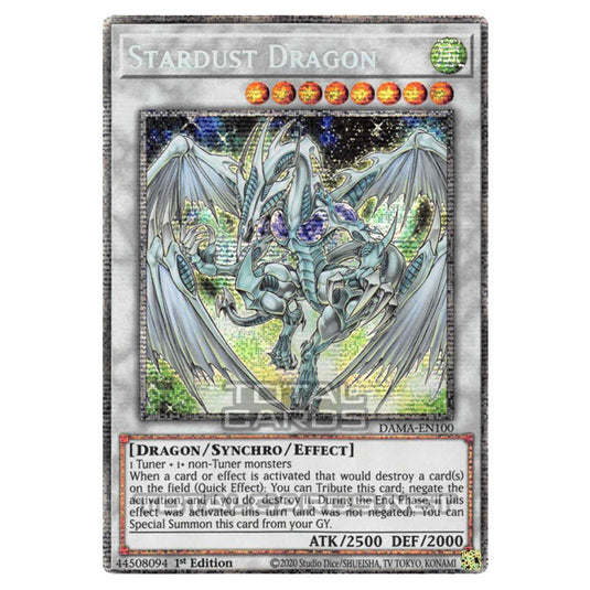 Yu-Gi-Oh! - Dawn of Majesty - Stardust Dragon (Starlight Rare) DAMA-EN100 Yu-Gi-Oh! - Dawn of Majesty - Stardust Dragon (Starlight Rare) DAMA-EN100