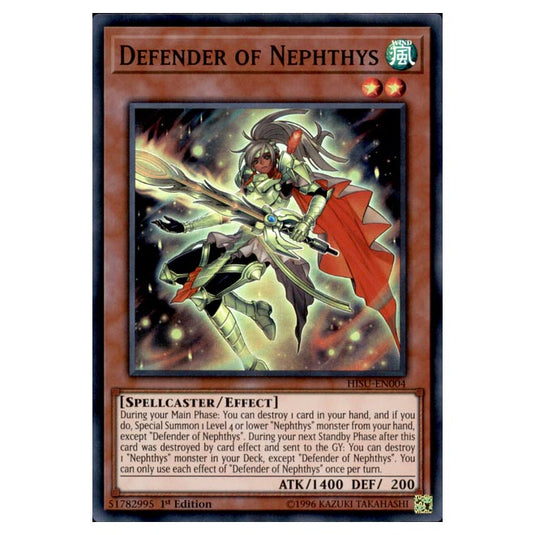 Yu-Gi-Oh! - Hidden Summoners - Defender of Nephthys (Super Rare) DBHS- Yu-Gi-Oh! - Hidden Summoners - Defender of Nephthys (Super Rare) DBHS-