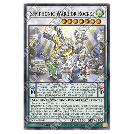 Yu-Gi-Oh! - Dimension Force - Symphonic Warrior Rockks (Common) DIFO-EN042