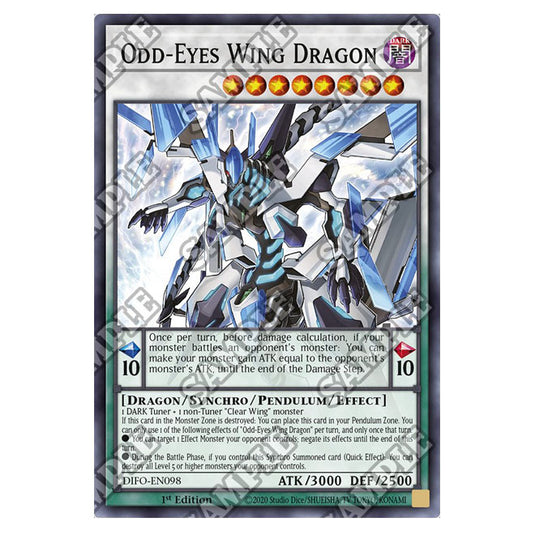Yu-Gi-Oh! - Dimension Force - Odd-Eyes Wing Dragon (Super Rare) DIFO-EN098