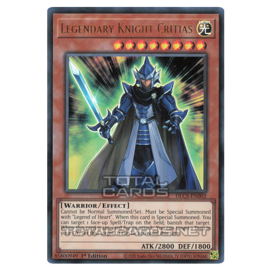 Yu-Gi-Oh! - Dragons of Legend: The Complete Series - Legendary Knight Critias (Ultra Rare) DLCS-EN002-Gold