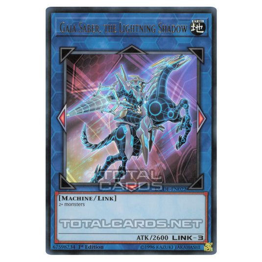 Yu-Gi-Oh! - Duel Devastator - Gaia Saber, the Lightning Shadow (Ultra Rare) DUDE-EN022