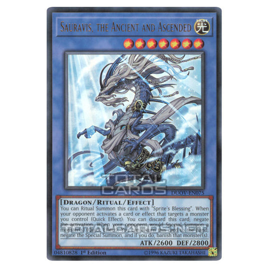 Yu-Gi-Oh! - Duel Overload - Sauravis, the Ancient and Ascended (Ultra Rare) DUOV-EN075