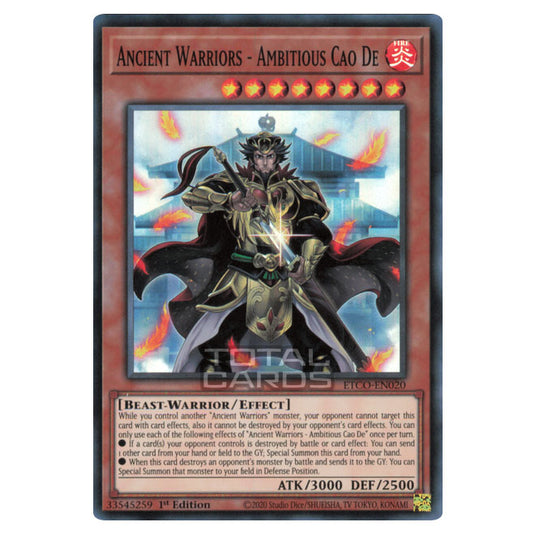 Yu-Gi-Oh! - Eternity Code - Ancient Warriors - Ambitious Cao De (Super Rare) ETCO-EN020