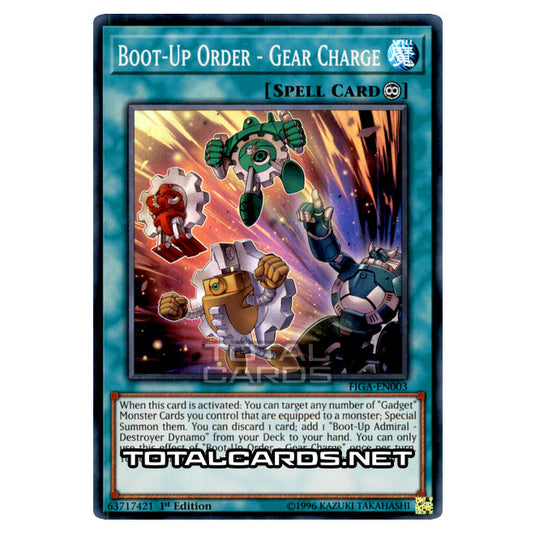 Yu-Gi-Oh! - Fists of the Gadgets - Boot-Up Order - Gear Charge (Super Rare) FIGA-EN003