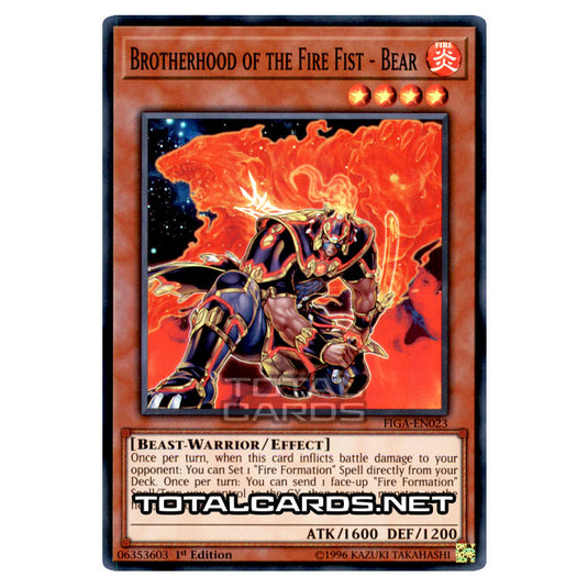 Yu-Gi-Oh! - Fists of the Gadgets - Brotherhood of the Fire Fist - Bear (Super Rare) FIGA-EN023