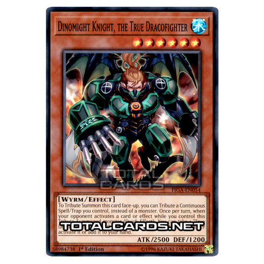 Yu-Gi-Oh! - Fists of the Gadgets - Dinomight Knight, the True Dracofighter (Super Rare) FIGA-EN054