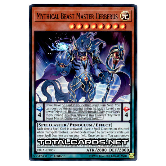 Yu-Gi-Oh! - Fists of the Gadgets - Mythical Beast Master Cerberus (Super Rare) FIGA-EN059
