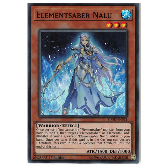Yu-Gi-Oh! - Flames of Destruction - Elementsaber Nalu (Super Rare) FLOD-EN021