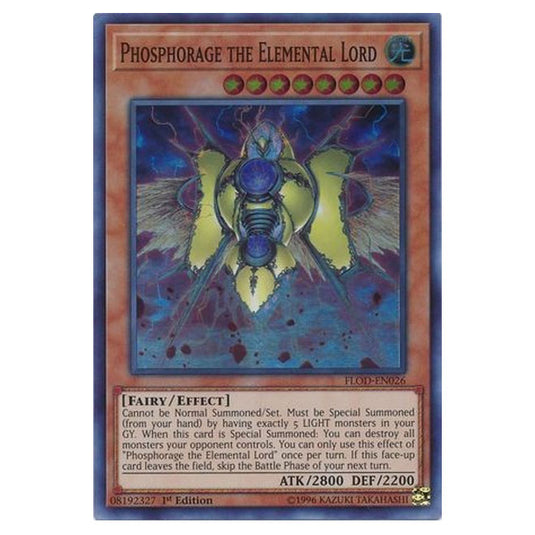 Yu-Gi-Oh! - Flames of Destruction - Phosphorage the Elemental Lord (Super Rare) FLOD-EN026