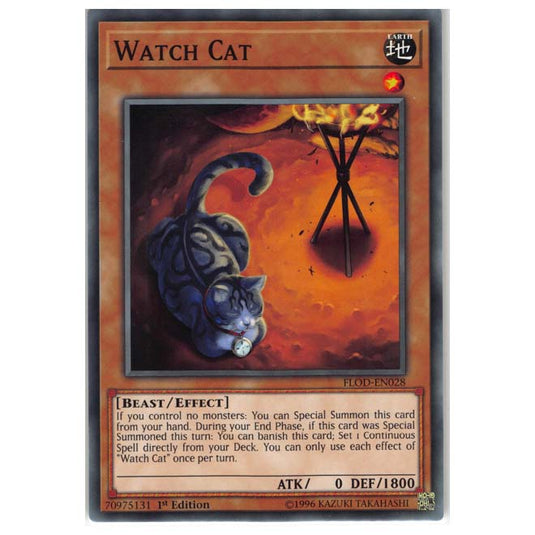Yu-Gi-Oh! - Flames of Destruction - Watch Cat (Common) FLOD-EN028