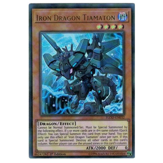 Yu-Gi-Oh! - Flames of Destruction - Iron Dragon Tiamaton (Ultra Rare) FLOD-EN032
