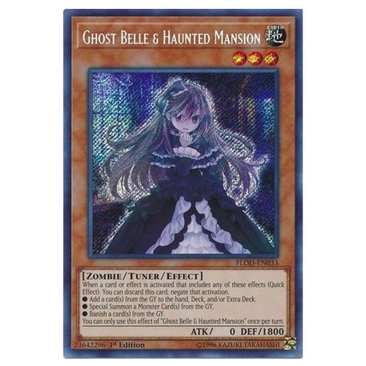 Yu-Gi-Oh! - Flames of Destruction - Ghost Belle &amp; Haunted Mansion (Secret Rare) FLOD-EN033