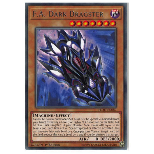 Yu-Gi-Oh! - Flames of Destruction - F.A. Dark Dragster (Rare) FLOD-EN087