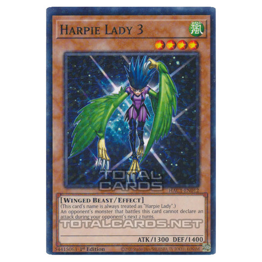 Yu-Gi-Oh! - Hidden Arsenal - Chapter 1 - Harpie Lady 3 (Normal Parallel Rare) HAC1-EN012A