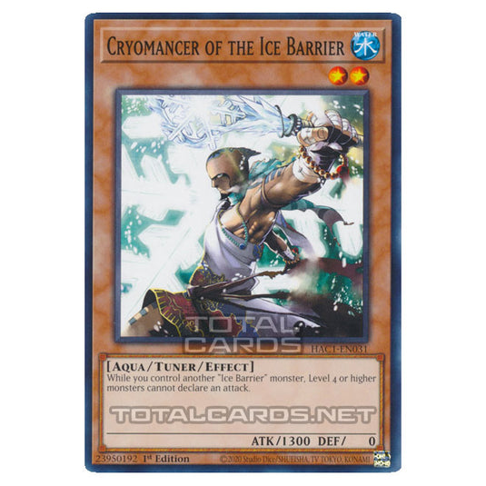 Yu-Gi-Oh! - Hidden Arsenal - Chapter 1 - Cryomancer of the Ice Barrier (Common) HAC1-EN031