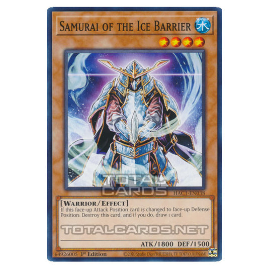 Yu-Gi-Oh! - Hidden Arsenal - Chapter 1 - Samurai of the Ice Barrier (Common) HAC1-EN038