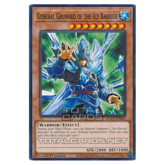 Yu-Gi-Oh! - Hidden Arsenal - Chapter 1 - General Grunard of the Ice Barrier (Common) HAC1-EN042