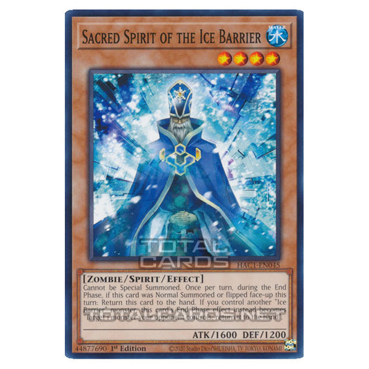 Yu-Gi-Oh! - Hidden Arsenal - Chapter 1 - Sacred Spirit of the Ice Barrier (Common) HAC1-EN045