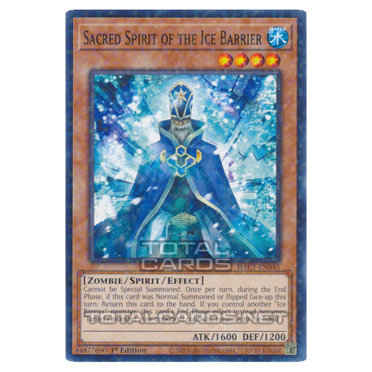 Yu-Gi-Oh! - Hidden Arsenal - Chapter 1 - Sacred Spirit of the Ice Barrier (Normal Parallel Rare) HAC1-EN045A