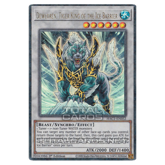 Yu-Gi-Oh! - Hidden Arsenal - Chapter 1 - Dewloren, Tiger King of the Ice Barrier (Ultra Parallel Rare) HAC1-EN052