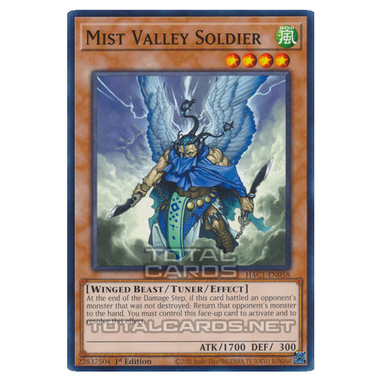 Yu-Gi-Oh! - Hidden Arsenal - Chapter 1 - Mist Valley Soldier (Common) HAC1-EN058