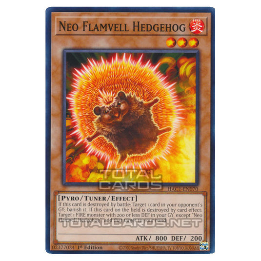 Yu-Gi-Oh! - Hidden Arsenal - Chapter 1 - Neo Flamvell Hedgehog (Common) HAC1-EN070