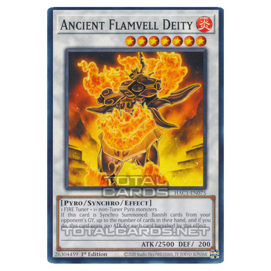 Yu-Gi-Oh! - Hidden Arsenal - Chapter 1 - Ancient Flamvell Deity (Common) HAC1-EN075