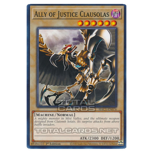 Yu-Gi-Oh! - Hidden Arsenal - Chapter 1 - Ally of Justice Clausolas (Common) HAC1-EN076