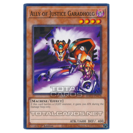 Yu-Gi-Oh! - Hidden Arsenal - Chapter 1 - Ally of Justice Garadholg (Common) HAC1-EN078