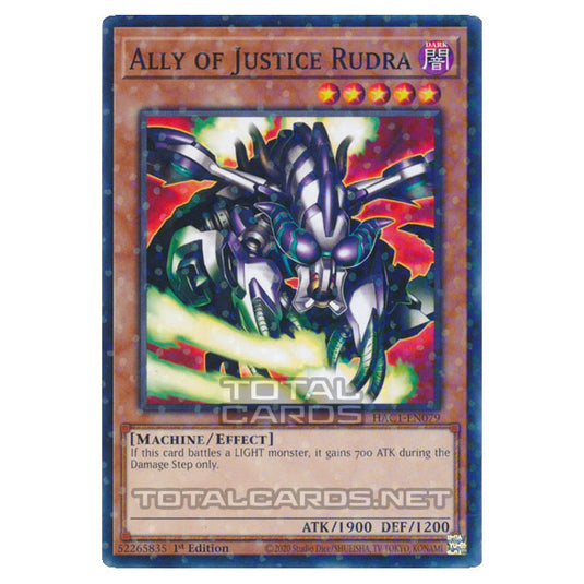 Yu-Gi-Oh! - Hidden Arsenal - Chapter 1 - Ally of Justice Rudra (Normal Parallel Rare) HAC1-EN079A