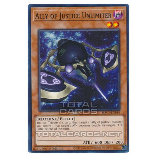 Yu-Gi-Oh! - Hidden Arsenal - Chapter 1 - Ally of Justice Unlimiter (Common) HAC1-EN086