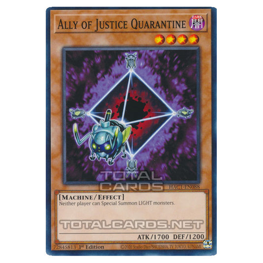 Yu-Gi-Oh! - Hidden Arsenal - Chapter 1 - Ally of Justice Quarantine (Common) HAC1-EN088