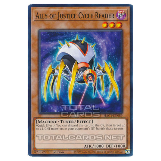 Yu-Gi-Oh! - Hidden Arsenal - Chapter 1 - Ally of Justice Cycle Reader (Common) HAC1-EN089