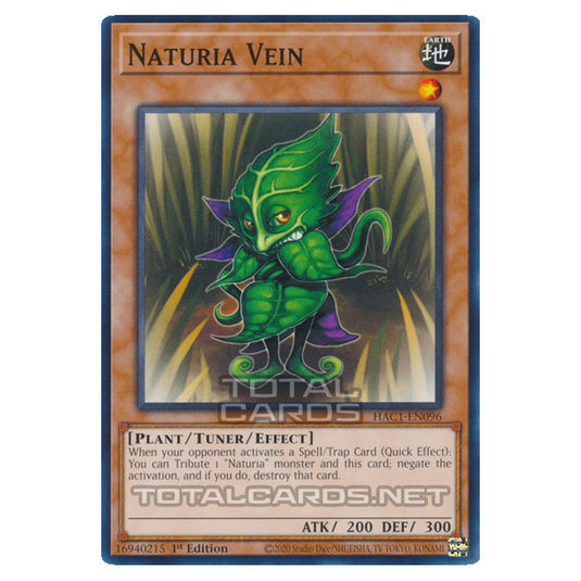 Yu-Gi-Oh! - Hidden Arsenal - Chapter 1 - Naturia Vein (Common) HAC1-EN096 Yu-Gi-Oh! - Hidden Arsenal - Chapter 1 - Naturia Vein (Common) HAC1-EN096
