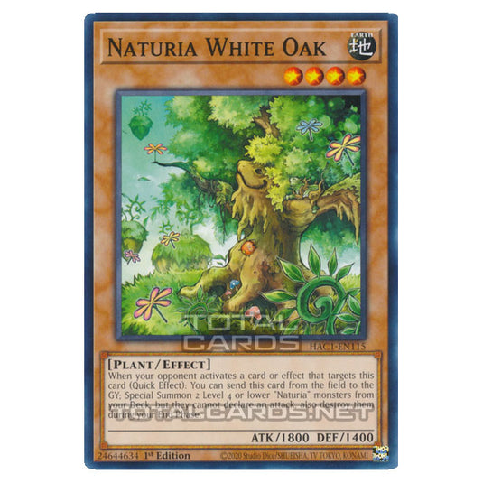 Yu-Gi-Oh! - Hidden Arsenal - Chapter 1 - Naturia White Oak (Common) HAC1-EN115