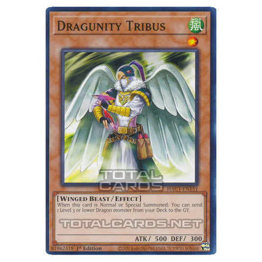 Yu-Gi-Oh! - Hidden Arsenal - Chapter 1 - Dragunity Tribus (Normal Parallel Rare) HAC1-EN151A