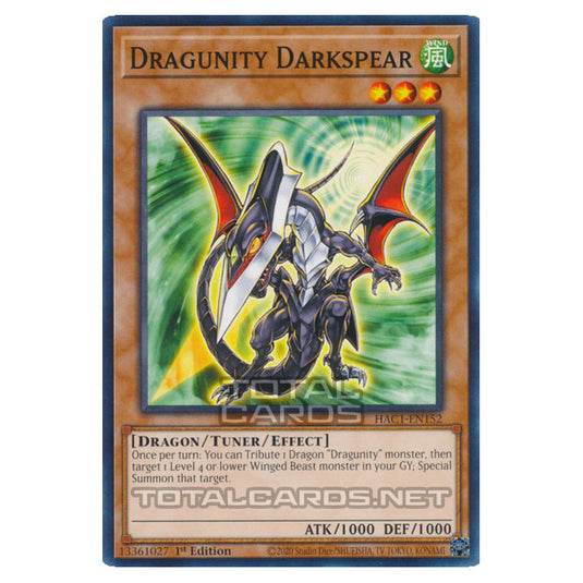 Yu-Gi-Oh! - Hidden Arsenal - Chapter 1 - Dragunity Darkspear (Common) HAC1-EN152