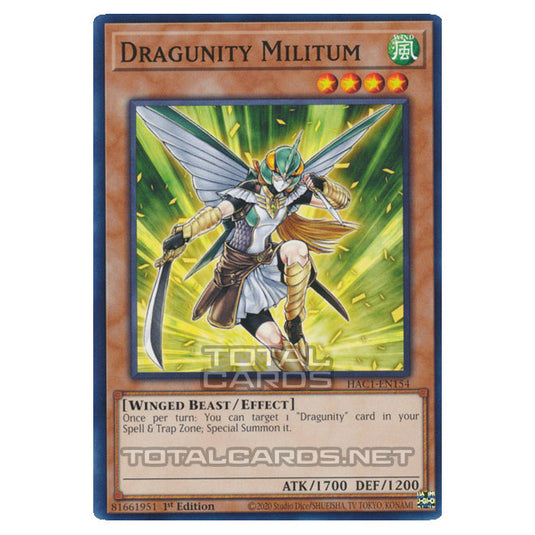 Yu-Gi-Oh! - Hidden Arsenal - Chapter 1 - Dragunity Militum (Normal Parallel Rare) HAC1-EN154A