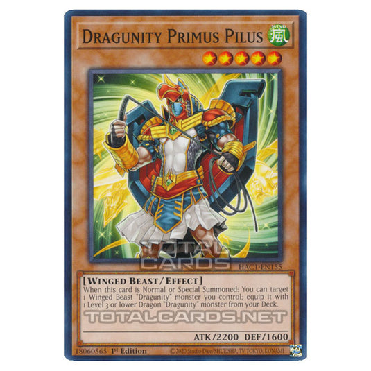 Yu-Gi-Oh! - Hidden Arsenal - Chapter 1 - Dragunity Primus Pilus (Normal Parallel Rare) HAC1-EN155A