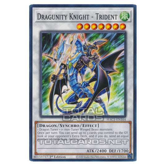 Yu-Gi-Oh! - Hidden Arsenal - Chapter 1 - Dragunity Knight - Trident (Normal Parallel Rare) HAC1-EN164A