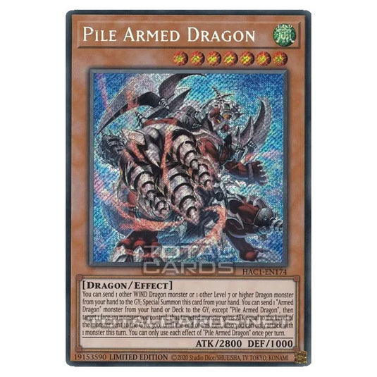 Yu-Gi-Oh! - Hidden Arsenal - Chapter 1 - Pile Armed Dragon (Secret Rare) HAC1-EN174