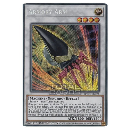 Yu-Gi-Oh! - Hidden Arsenal - Chapter 1 - Armory Arm (Secret Rare) HAC1-EN176 Yu-Gi-Oh! - Hidden Arsenal - Chapter 1 - Armory Arm (Secret Rare) HAC1-EN176