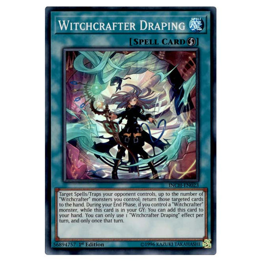 Yu-Gi-Oh! - Infinity Chasers - Witchcrafter Draping (Super Rare) INCH-EN023