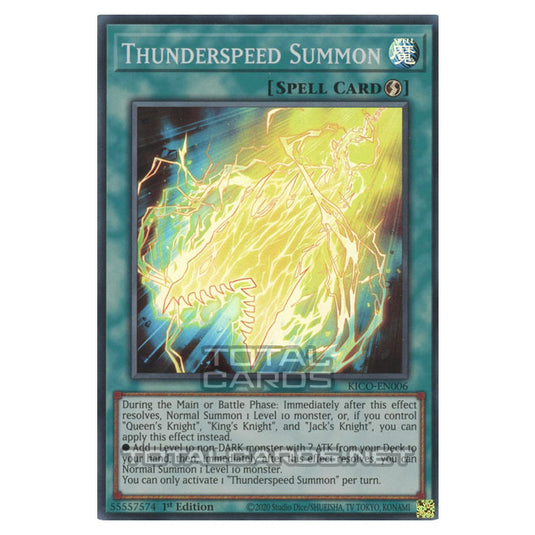 Yu-Gi-Oh! - King's Court - Thunderspeed Summon (Super Rare) KICO-EN006 Yu-Gi-Oh! - King's Court - Thunderspeed Summon (Super Rare) KICO-EN006